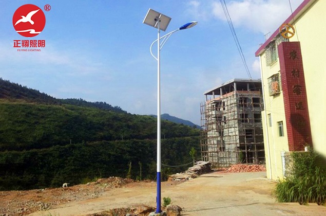 湖南鄉(xiāng)村6米太陽能路燈工程案例