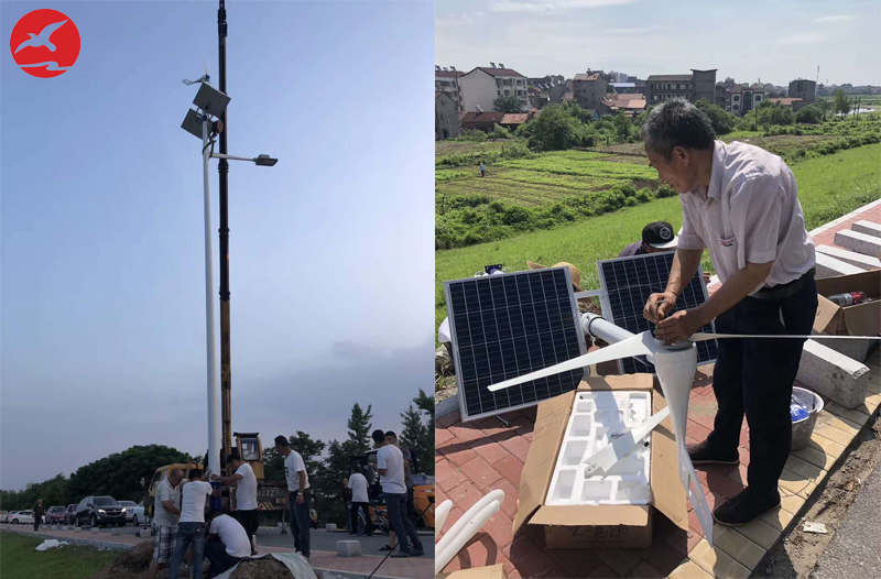 湖北省荊州市江陵縣太陽能風光互補路燈工程施工圖