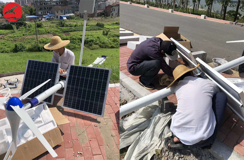 湖北省荊州市江陵縣太陽能風光互補路燈工程案例