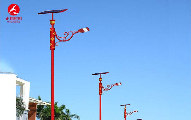 西藏林芝市民族風(fēng)太陽能路燈工程案例
