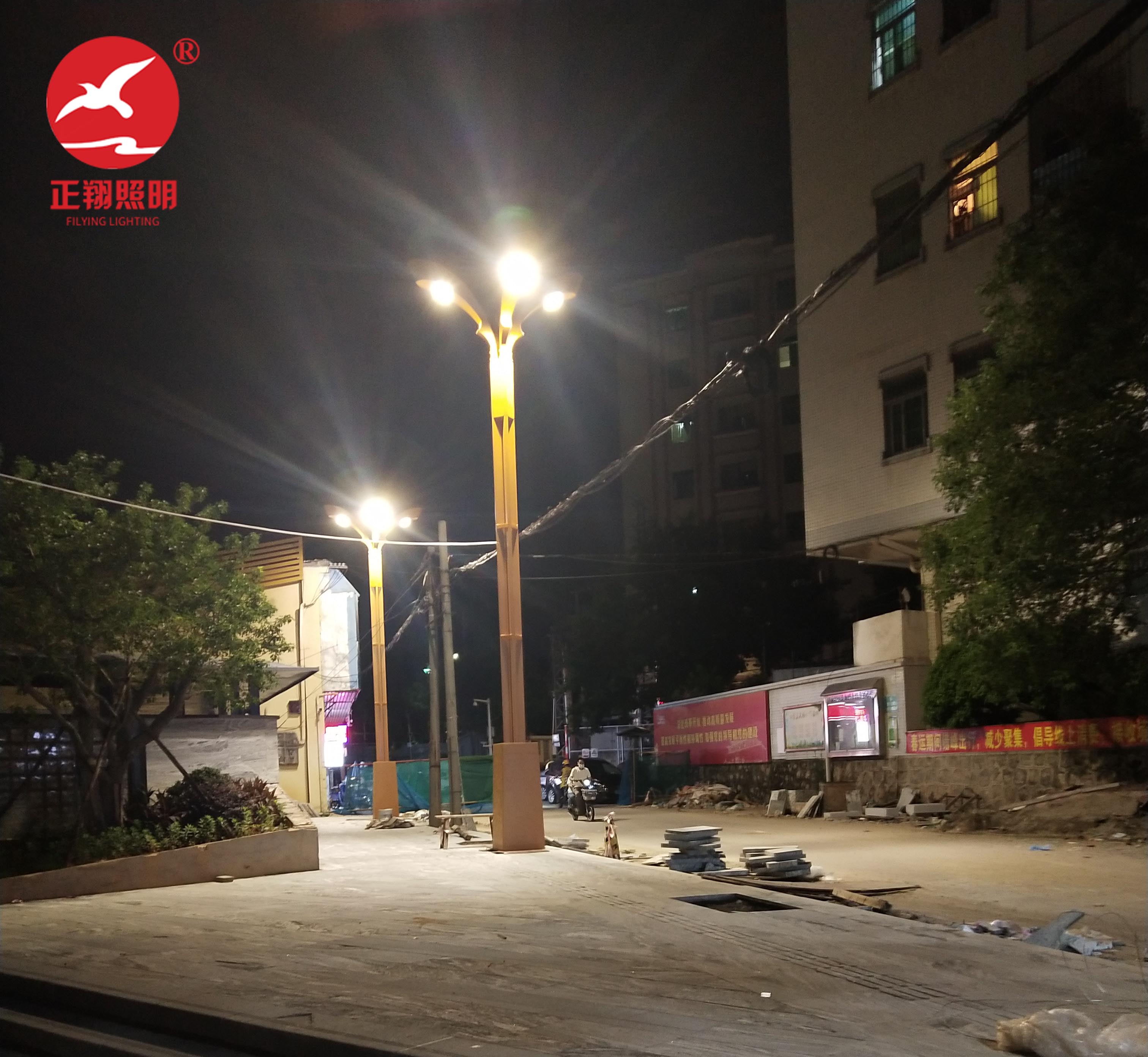 東莞市厚街鎮(zhèn)汀山社區(qū)村委會汀山路玉蘭燈工程案例