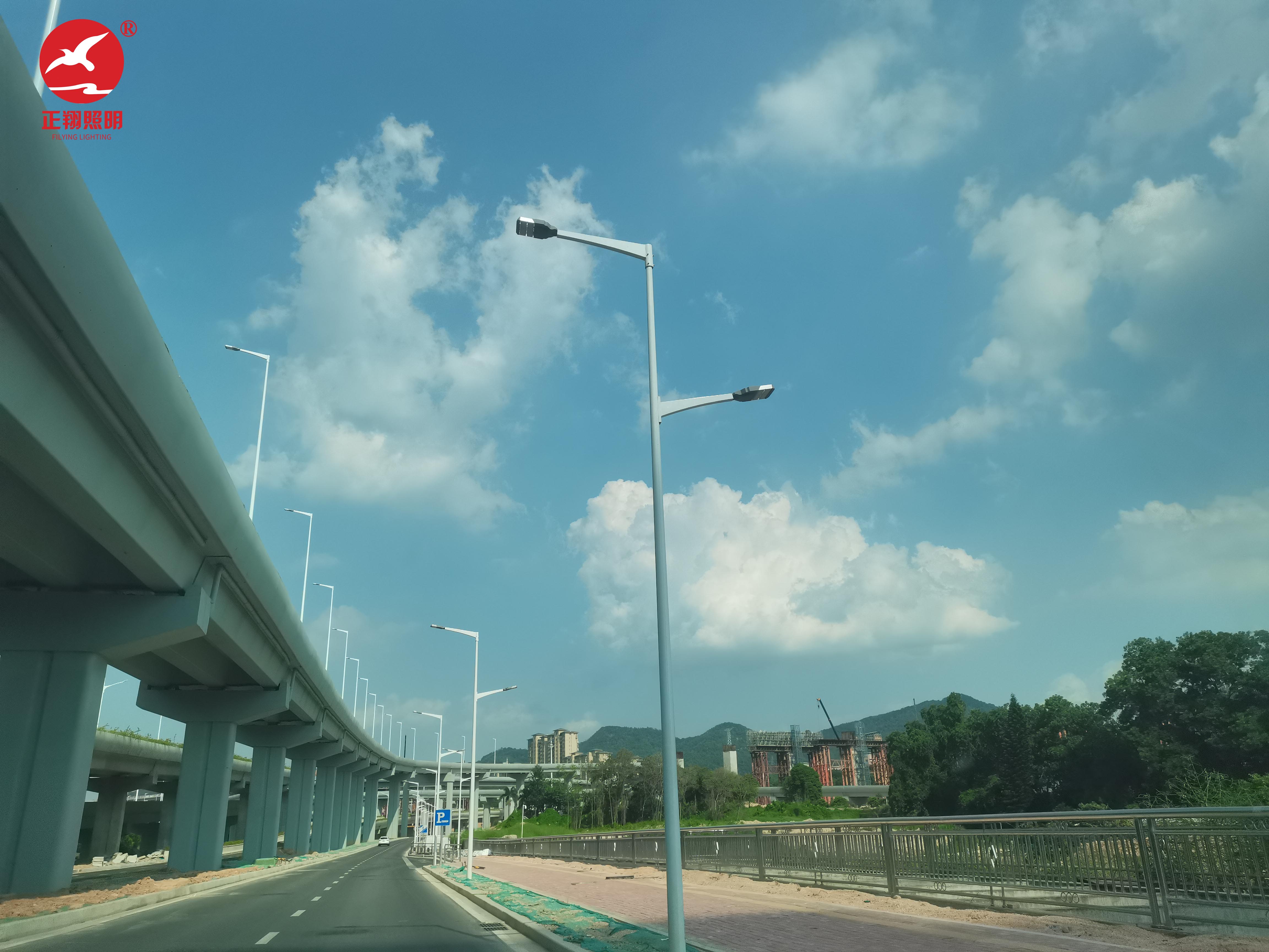 中山坦洲快線高低臂路燈工程案例