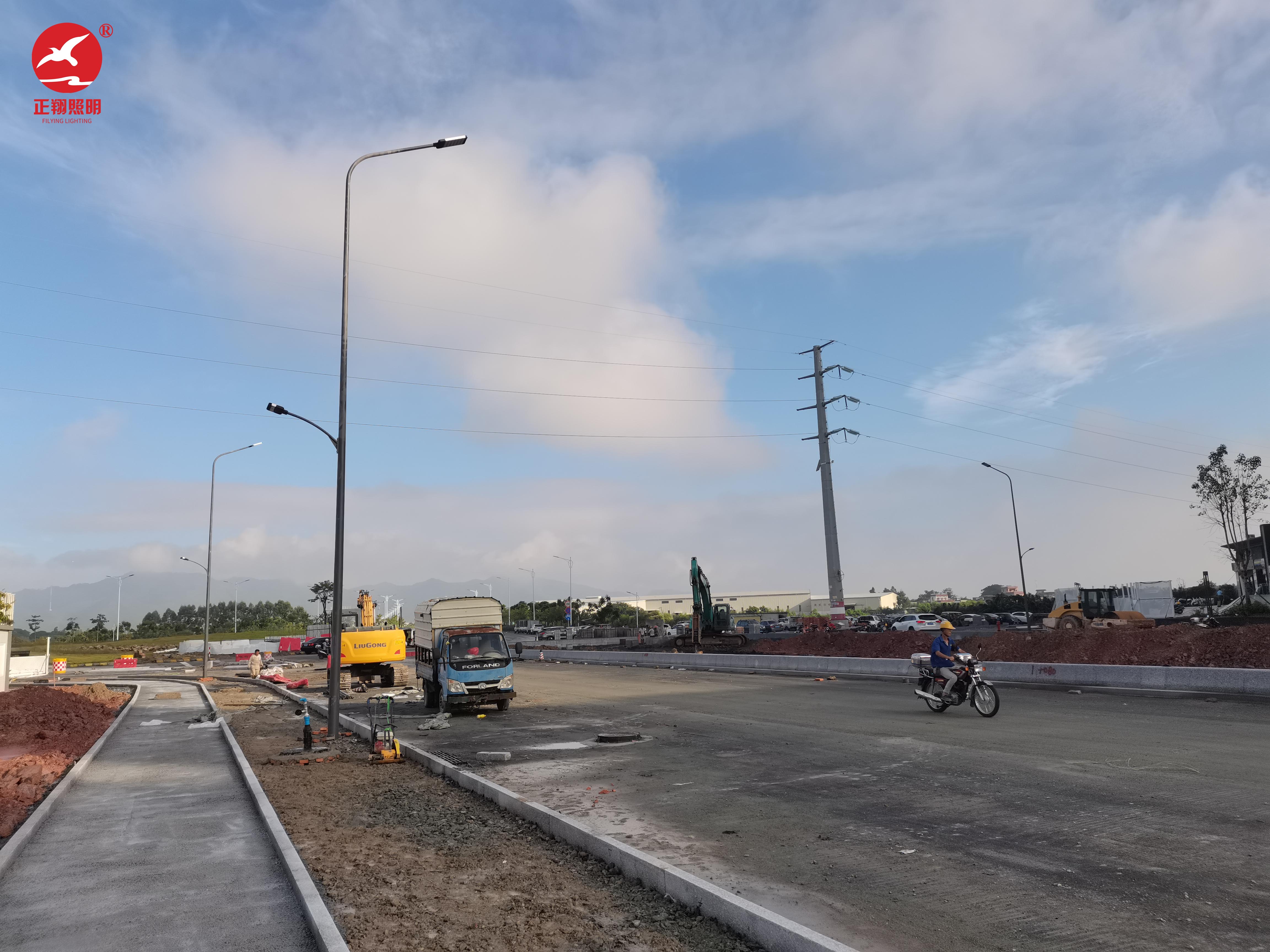 江門市開平市水口鎮(zhèn)雙臂led路燈工程案例