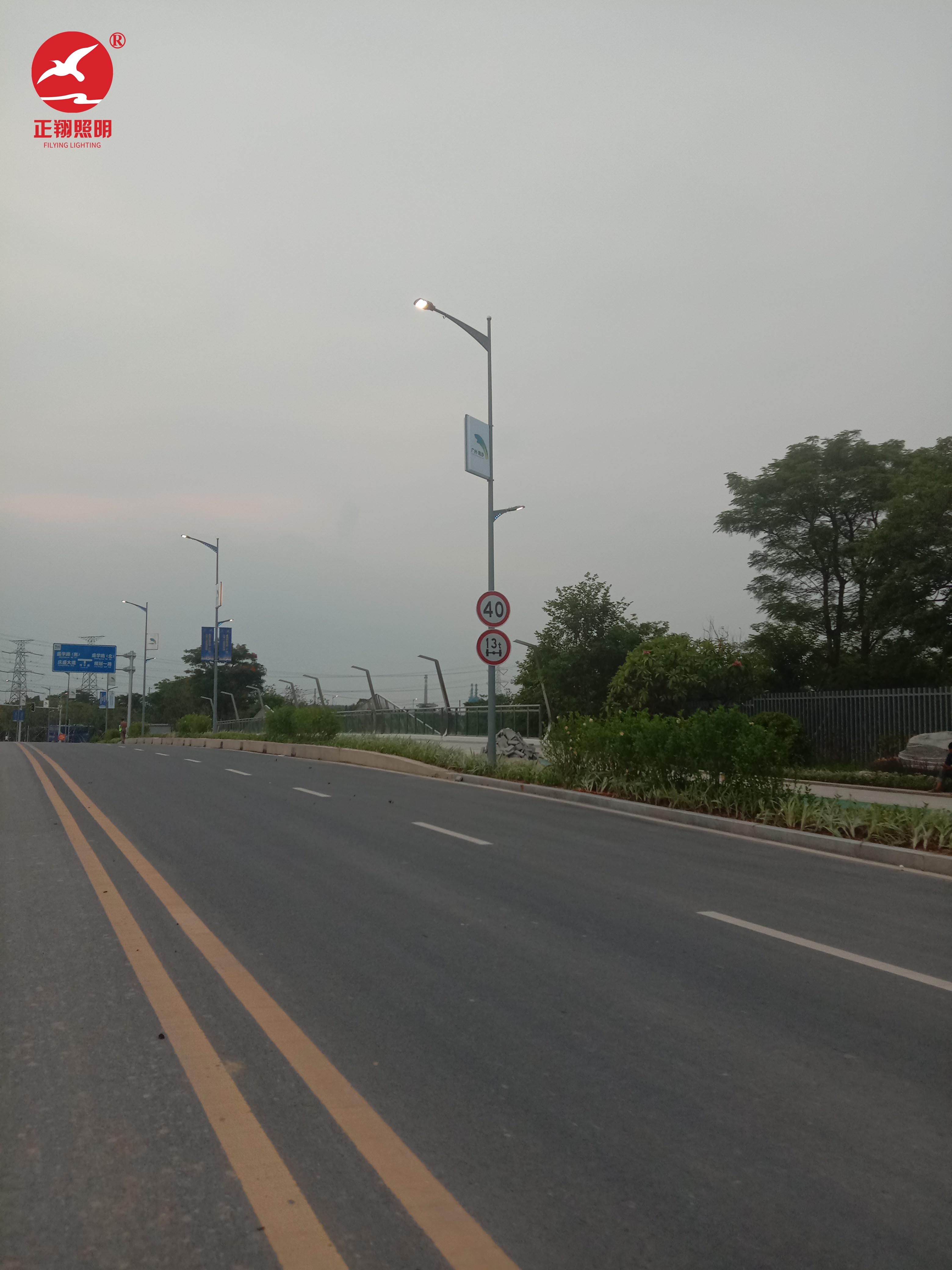 廣西南沙慶盛廣西南沙慶盛樞紐高低臂智慧路燈桿案例