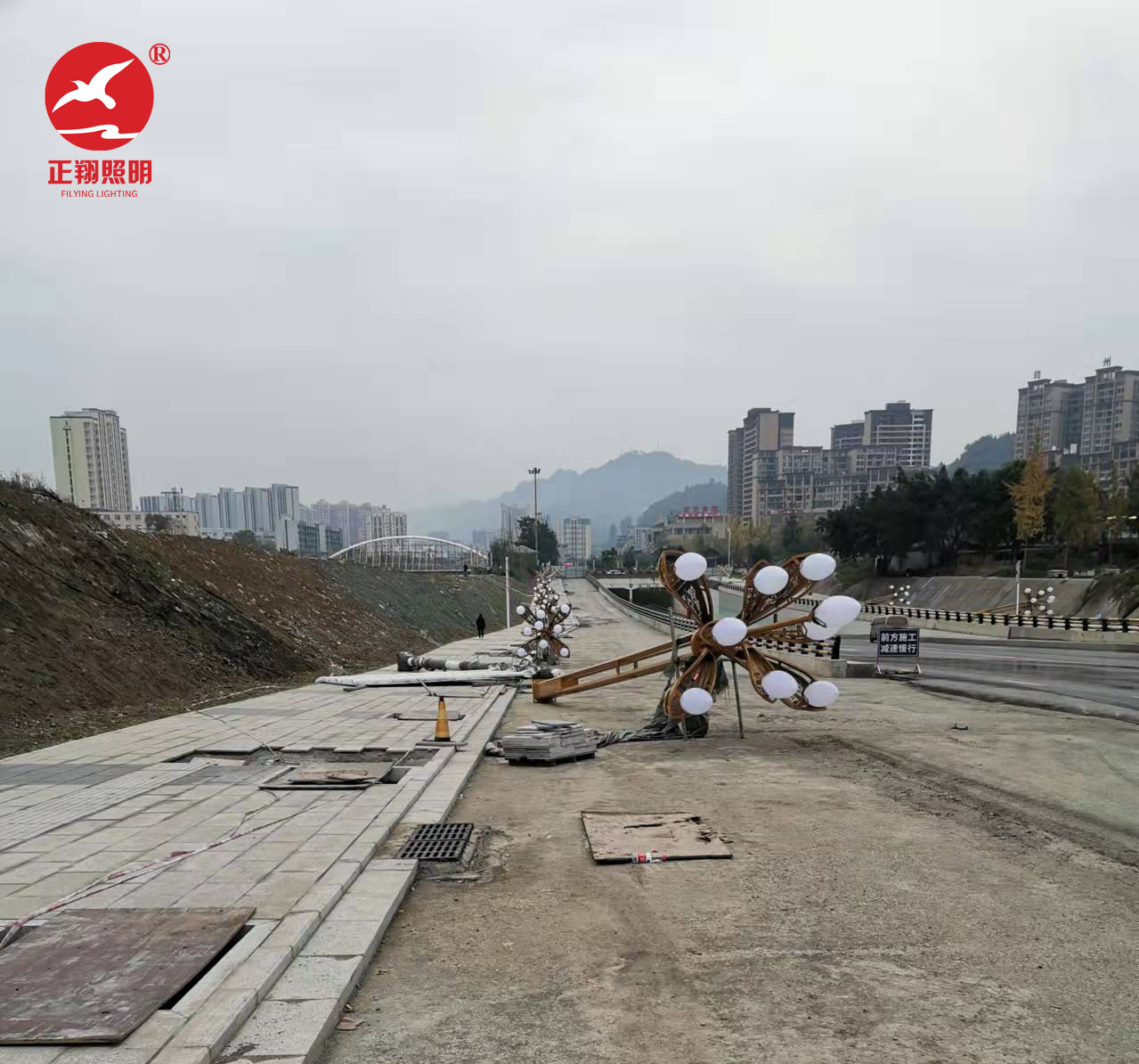 四川宜賓玉蘭燈工程案例