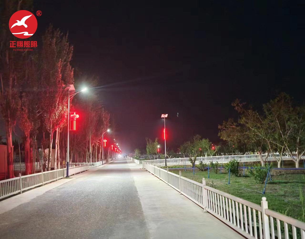 新疆中國結(jié)太陽能路燈工程案例