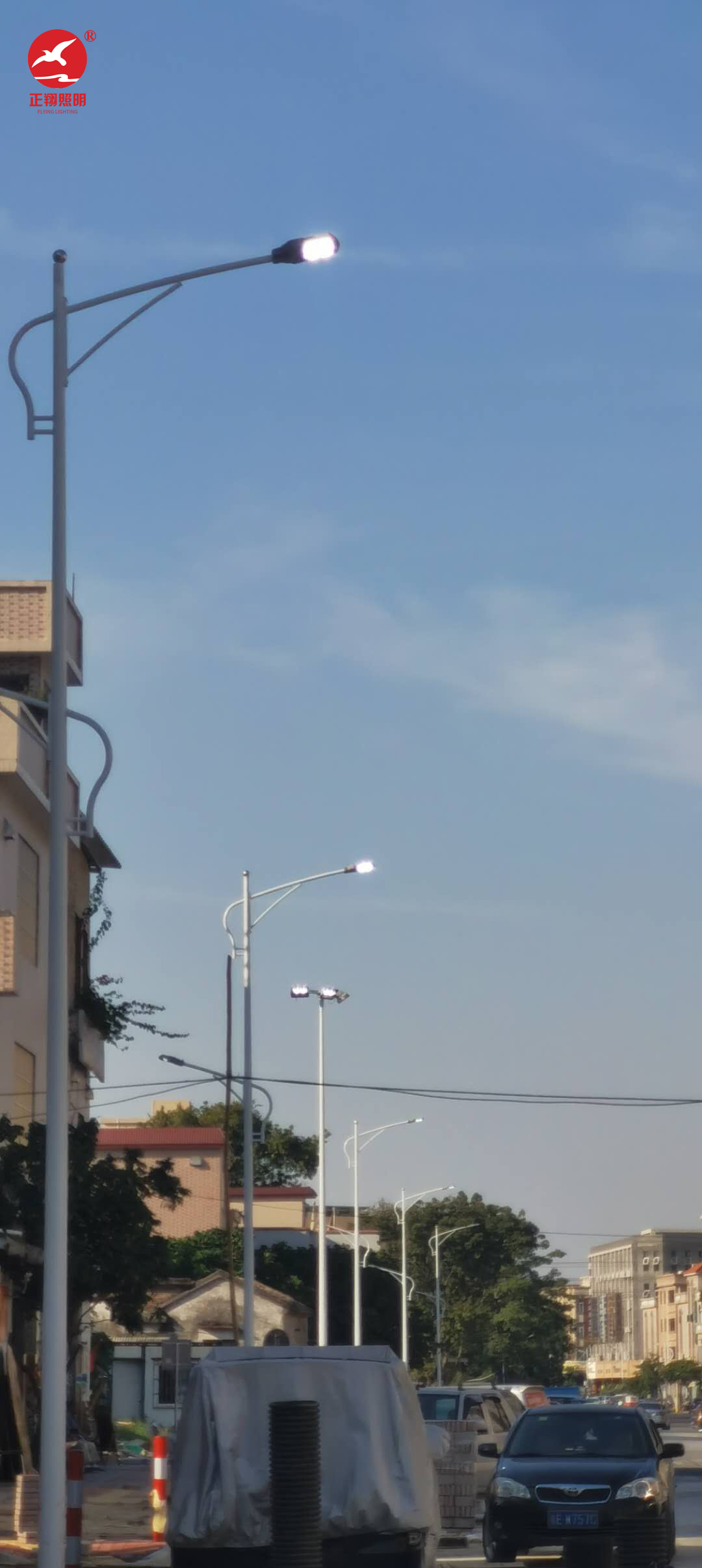 廣東佛山高低臂市電路燈工程案例