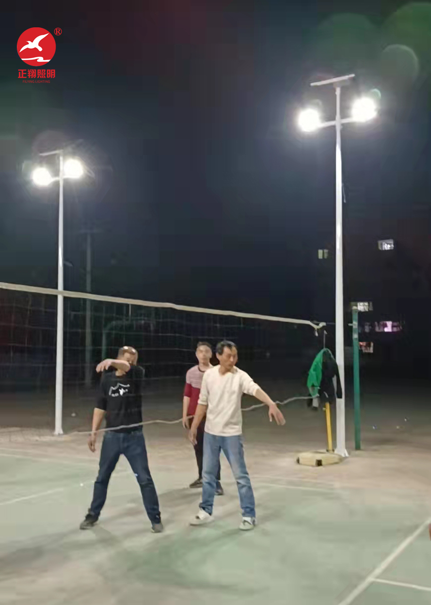 湖北省黃石市三溪中學(xué)太陽能球場(chǎng)燈工程案例