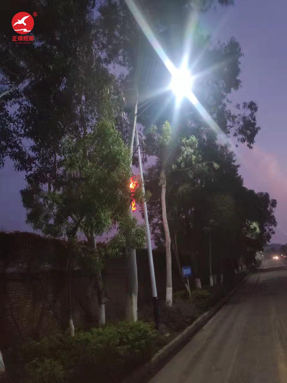 中國結(jié)太陽能路燈工程案例