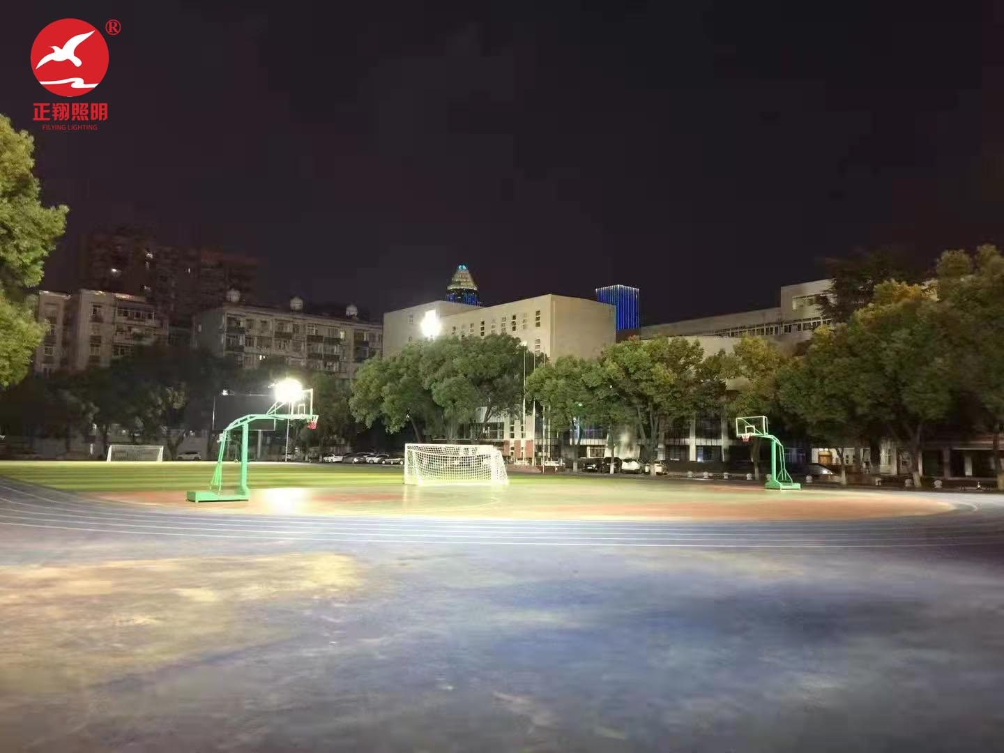 武漢外國語學(xué)校球場燈案例分享