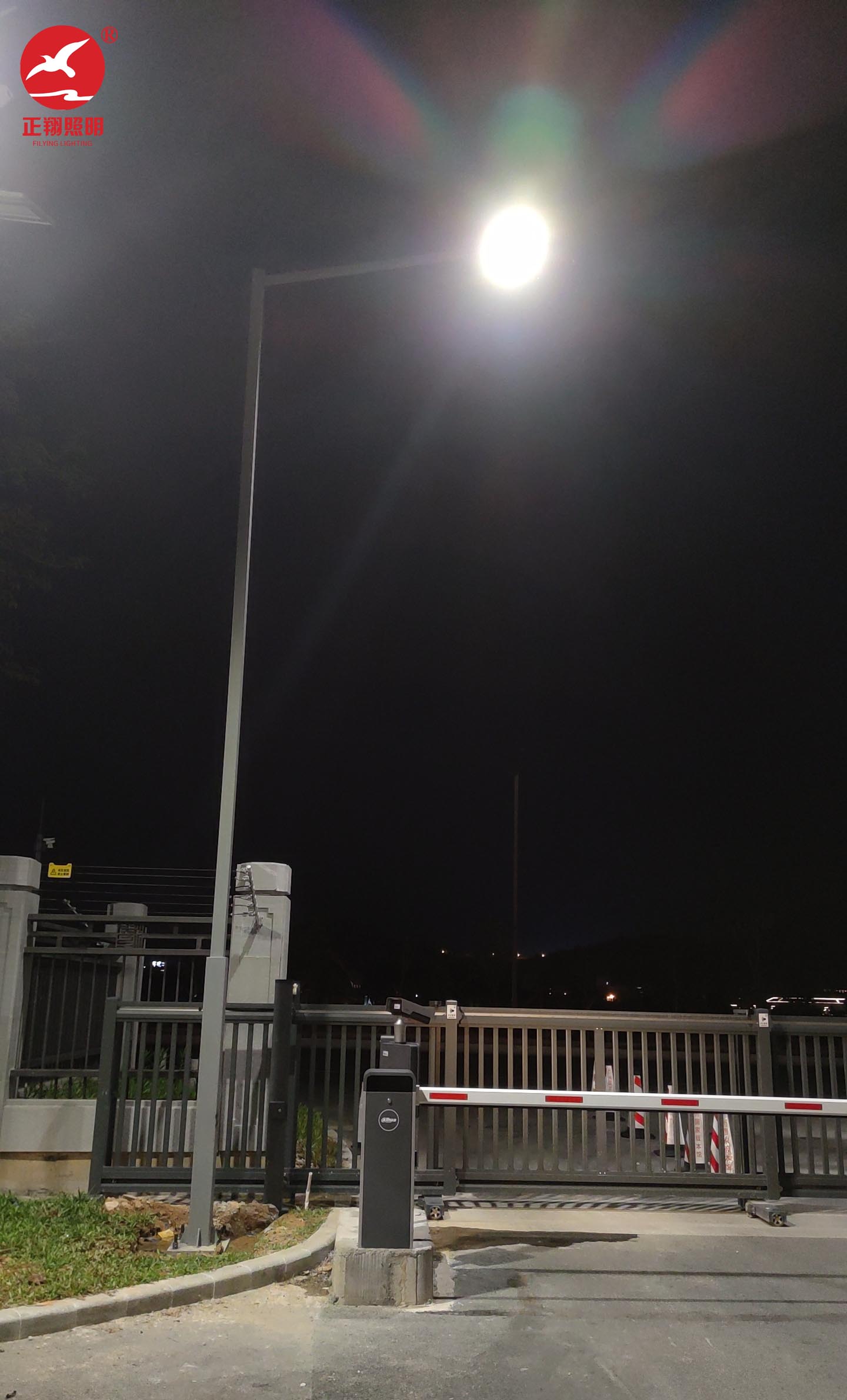 廣州從化碧水新村市電單臂led路燈案例