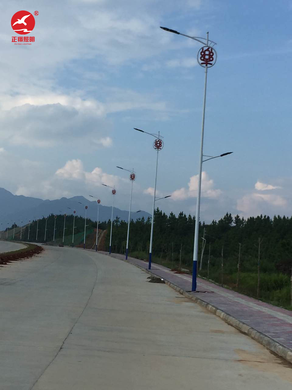 韶關(guān)樂昌戶外高低臂路燈工程案例