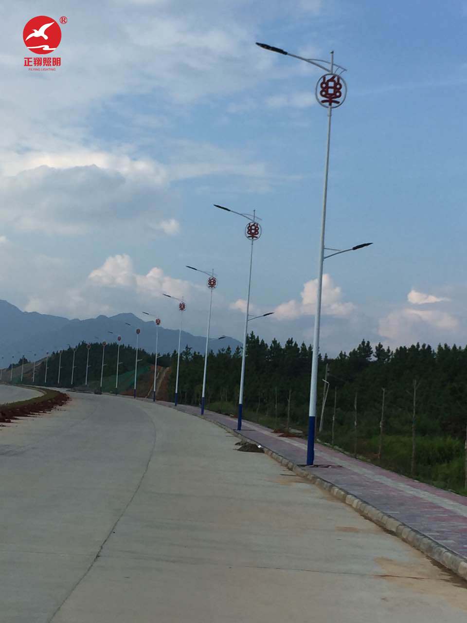 韶關(guān)樂昌戶外高低臂路燈工程案例