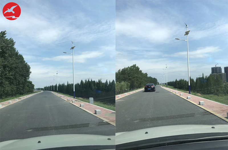 湖北省荊州市江陵縣太陽能風(fēng)光互補路燈工程案例